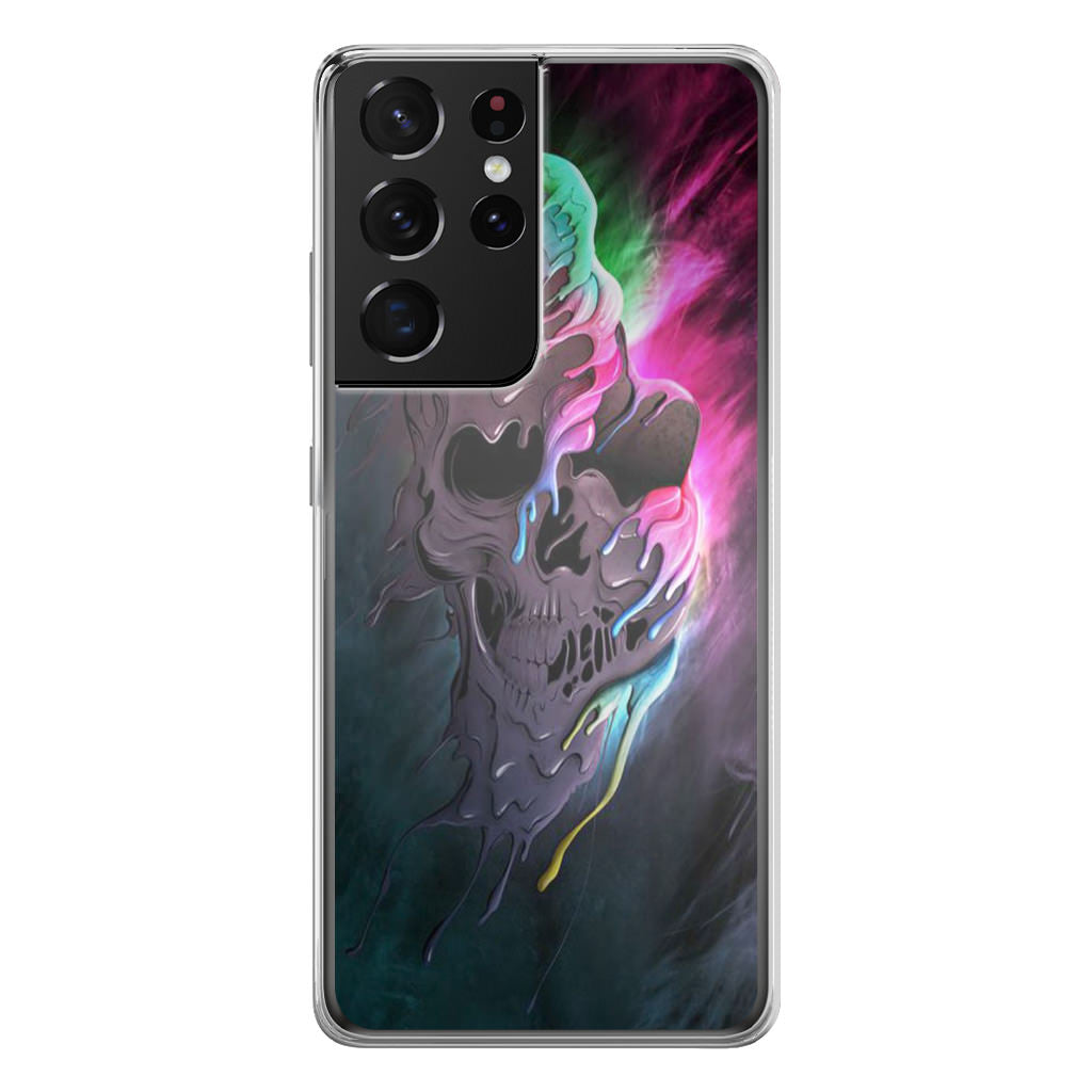 Melted Skull Galaxy S21 Ultra Case