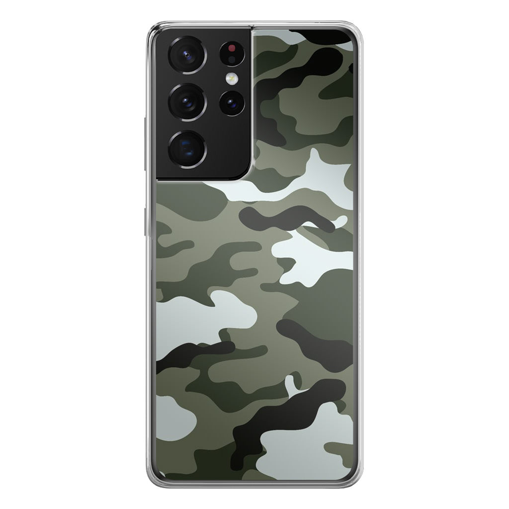 Military Green Camo Galaxy S21 Ultra Case