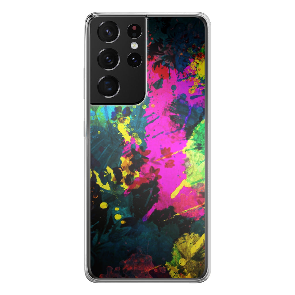Mixture Colorful Paint Galaxy S21 Ultra Case