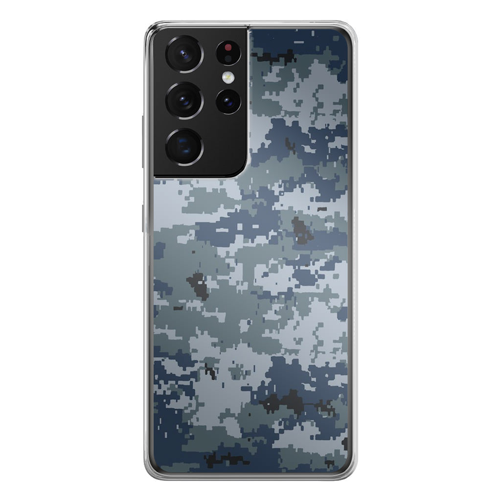 Navy Camo Galaxy S21 Ultra Case