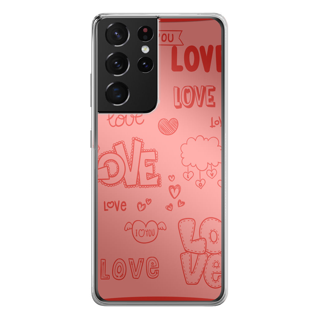 Pink Lover Galaxy S21 Ultra Case