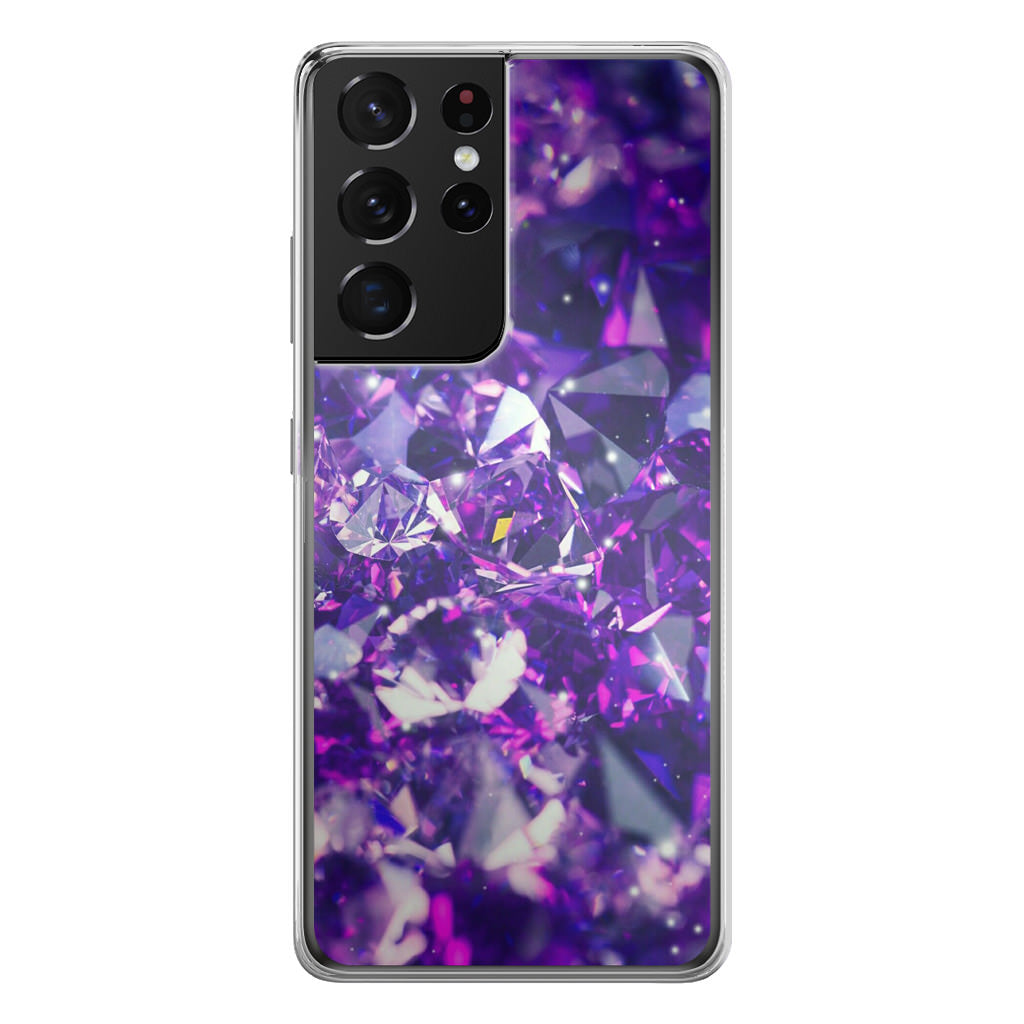 Purple Crystal Galaxy S21 Ultra Case