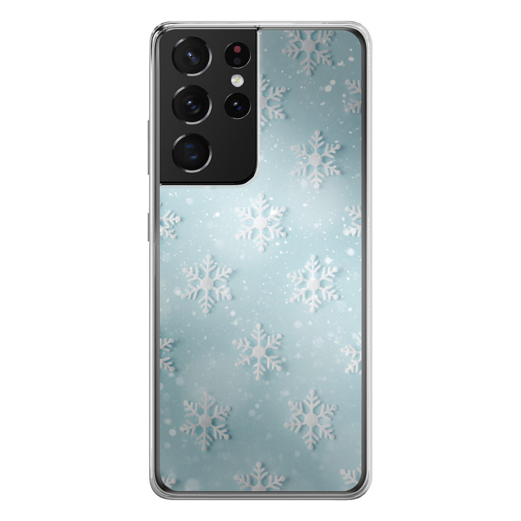 Snowflakes Pattern Galaxy S21 Ultra Case