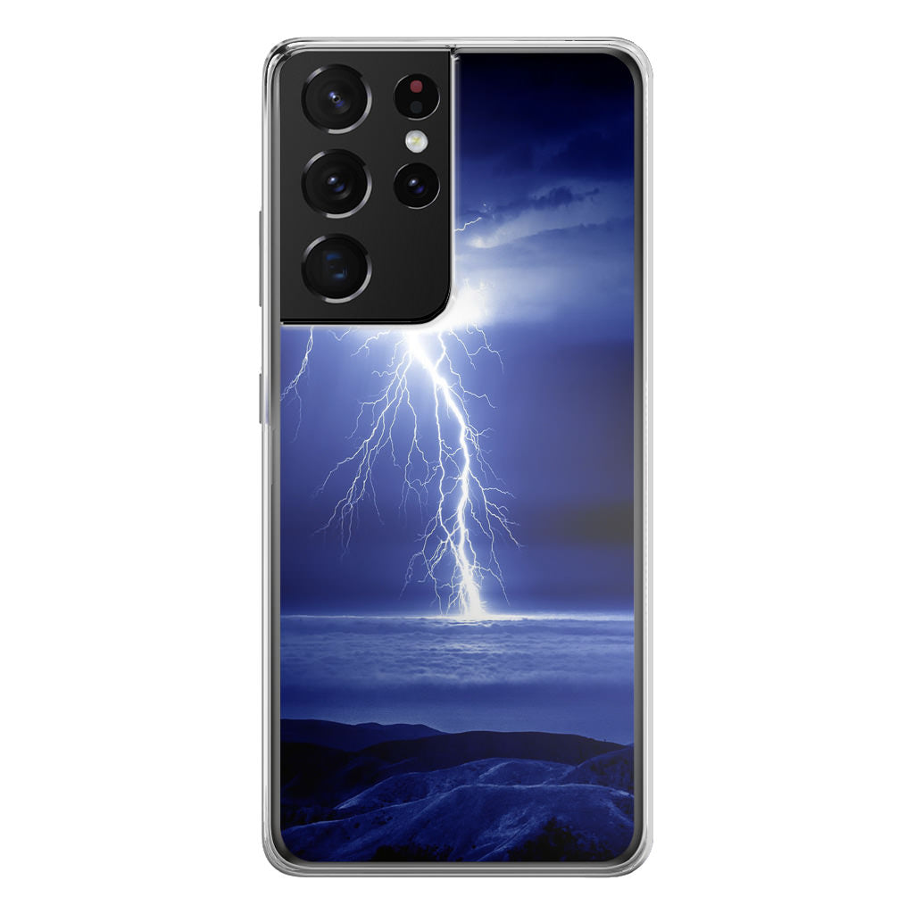 Thunder Over The Sea Galaxy S21 Ultra Case