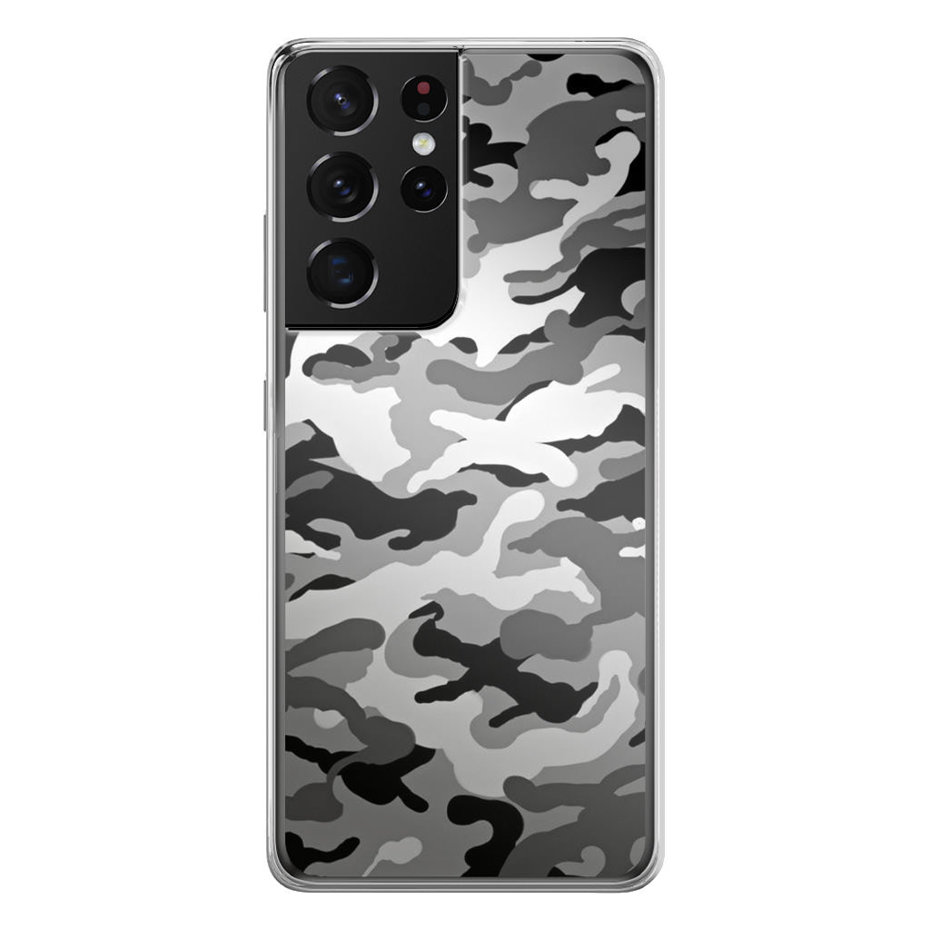 Winter Army Camo Galaxy S21 Ultra Case