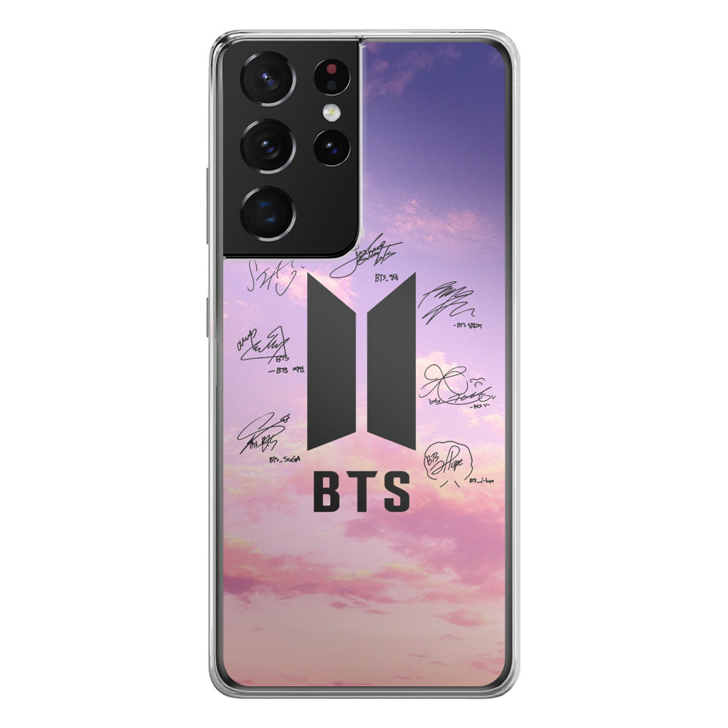 BTS Signature 2 Galaxy S21 Ultra Case
