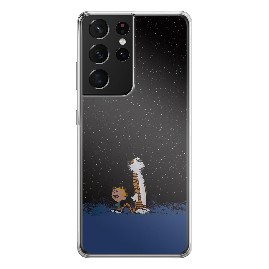 Calvin and Hobbes Space Galaxy S21 Ultra Case