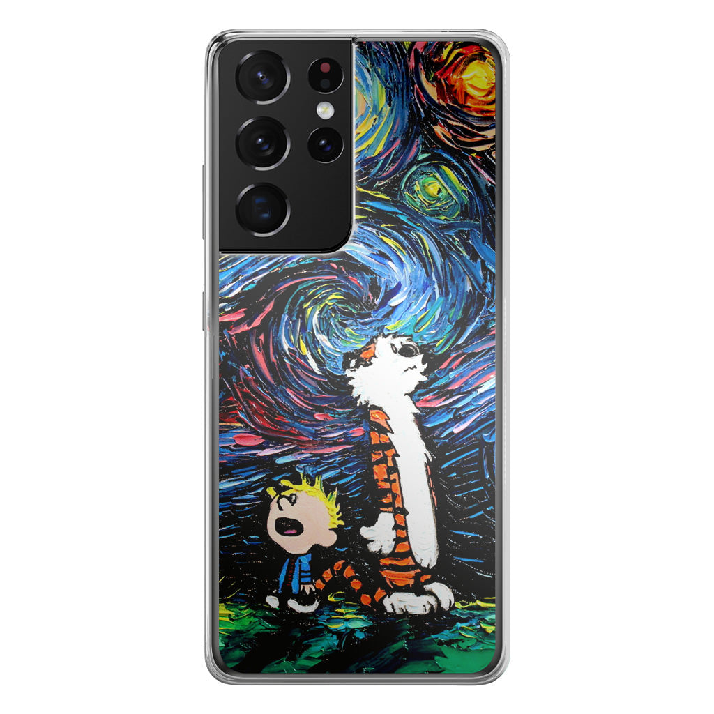 Calvin Art At Starry Night Galaxy S21 Ultra Case