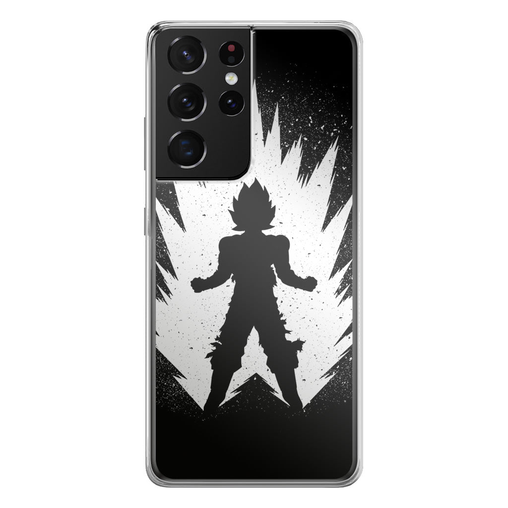 Goku Super Saiyan Black White Galaxy S21 Ultra Case