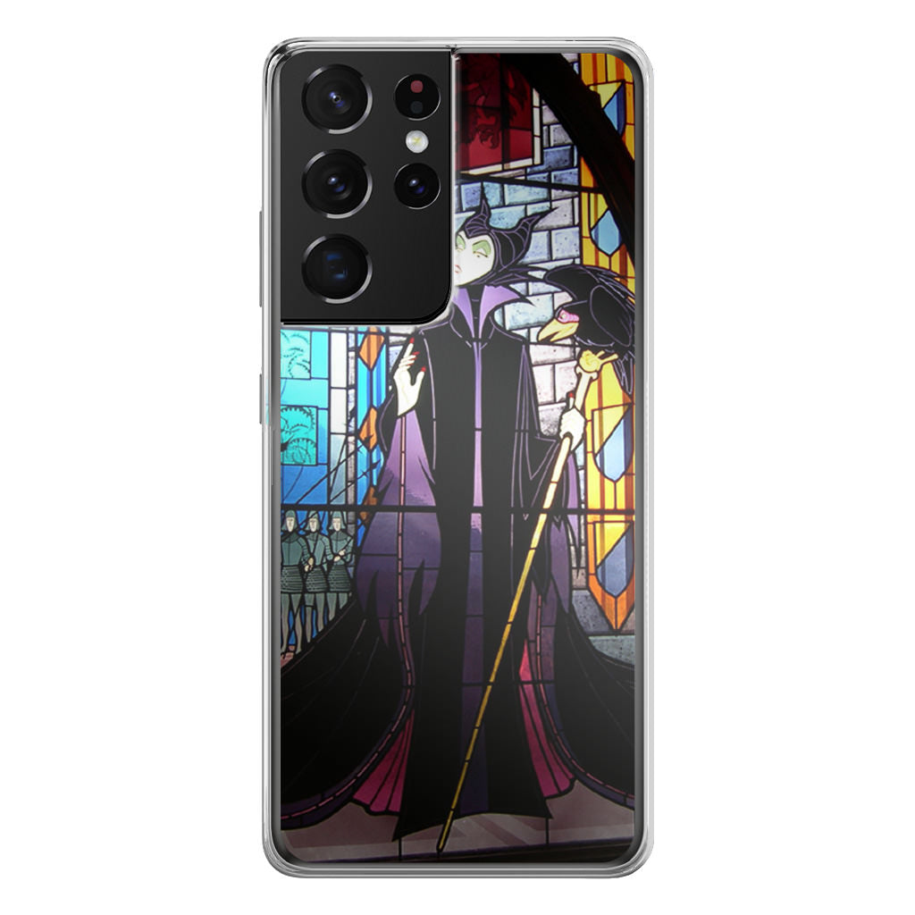 Maleficent Sleeping Beauty Glass Art Galaxy S21 Ultra Case