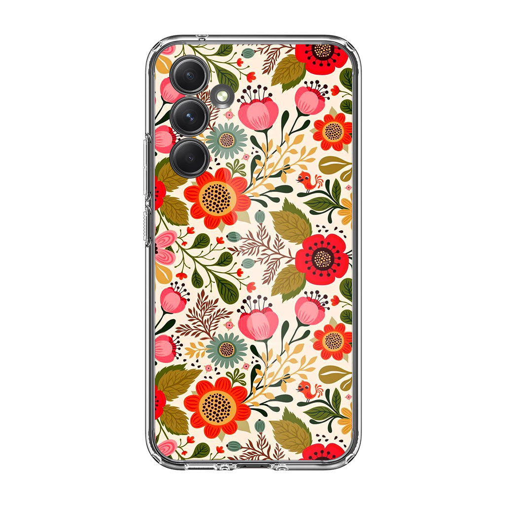 Hello Spring Pattern Samsung Galaxy S23 FE Case
