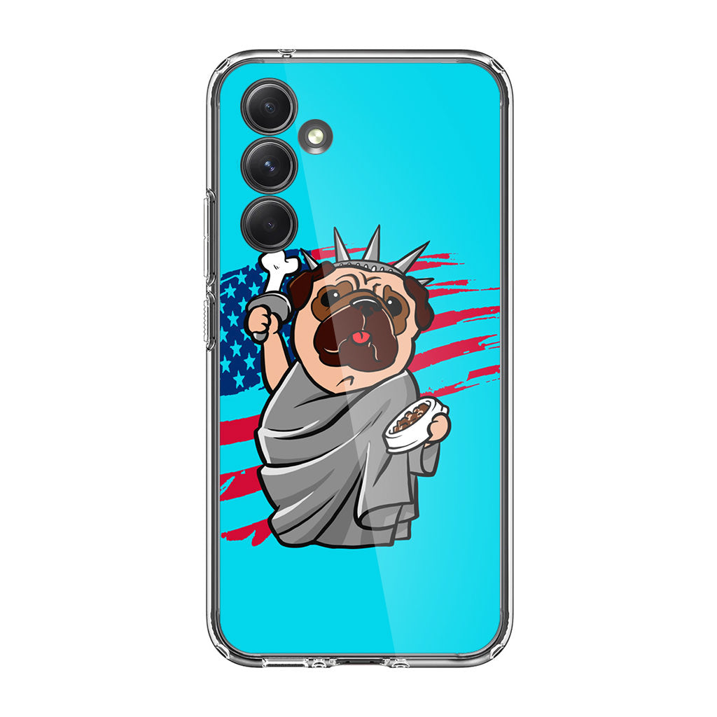 Independence Day Pug Samsung Galaxy S23 FE Case