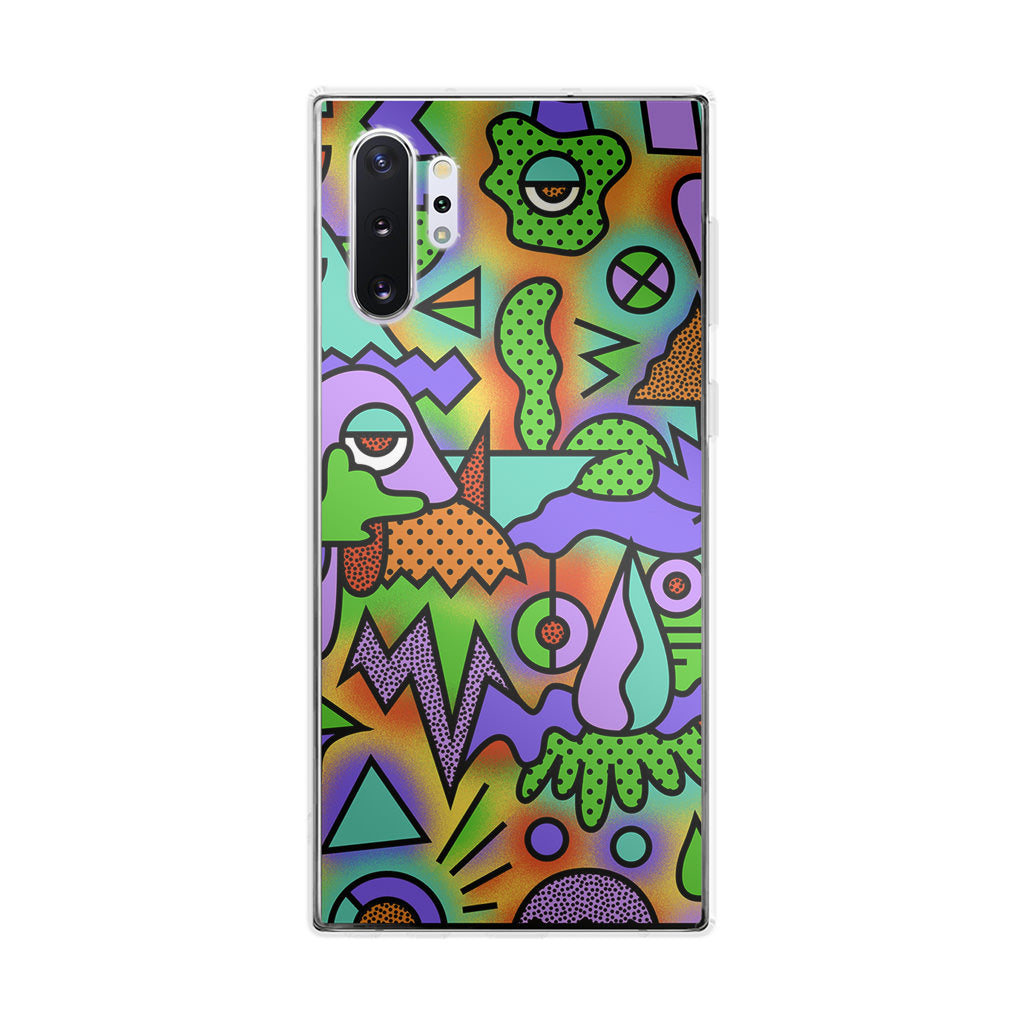 Abstract Colorful Doodle Art Galaxy Note 10 Plus Case