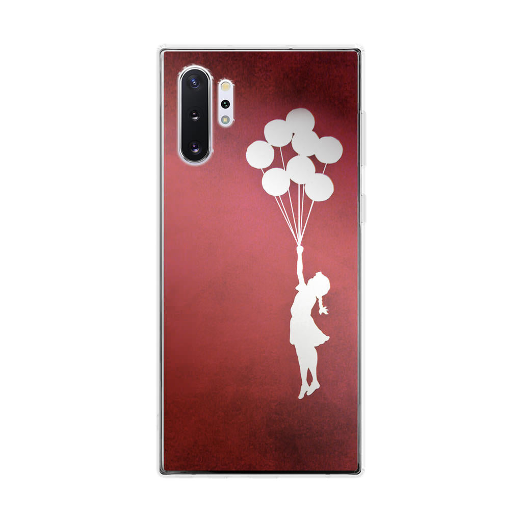 Banksy Girl With Balloons Red Galaxy Note 10 Plus Case