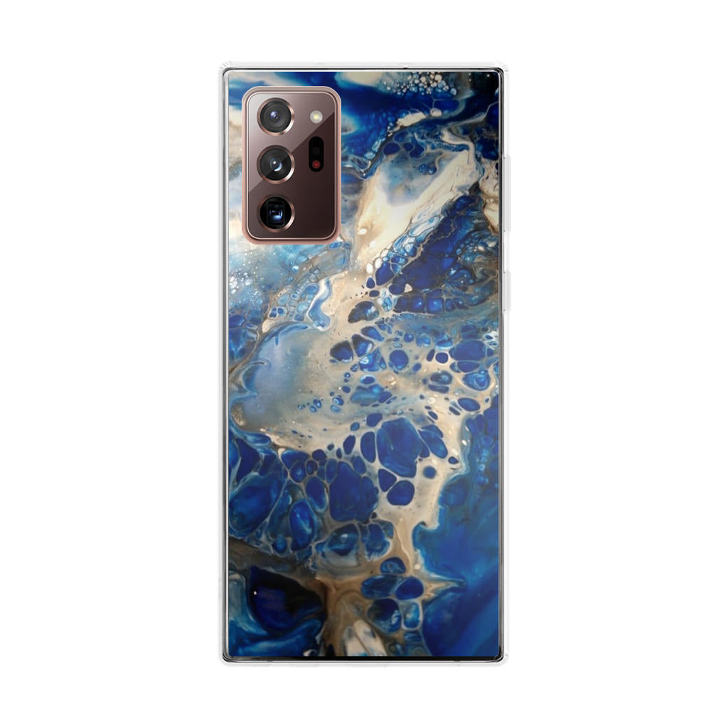 Abstract Golden Blue Paint Art Galaxy Note 20 Ultra Case