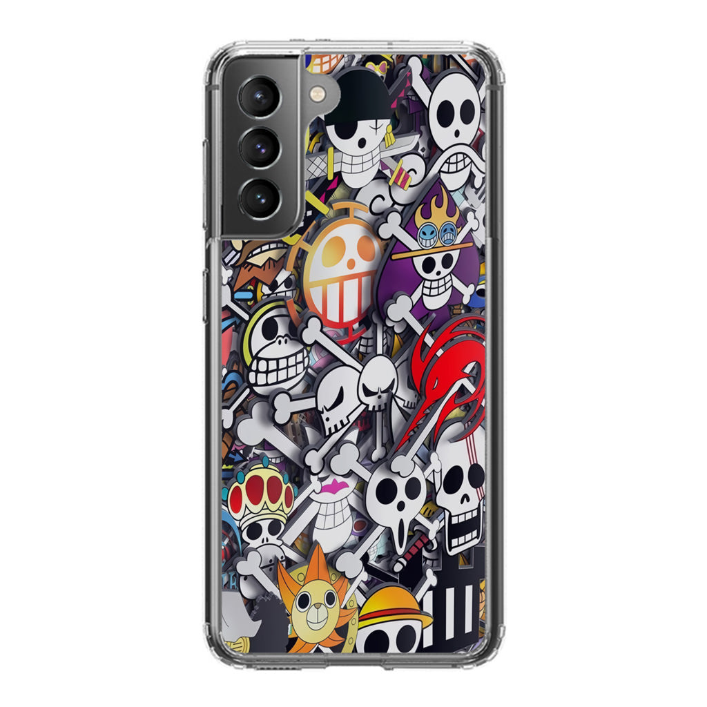 All Pirate Symbols One Piece Galaxy S21 / S21 Plus / S21 FE 5G Case
