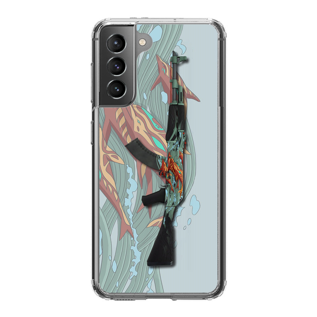AK-47 Aquamarine Revenge Galaxy S21 / S21 Plus / S21 FE 5G Case