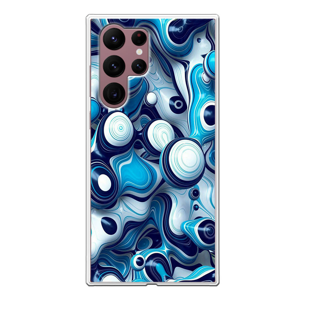 Abstract Art All Blue Galaxy S22 Ultra 5G Case