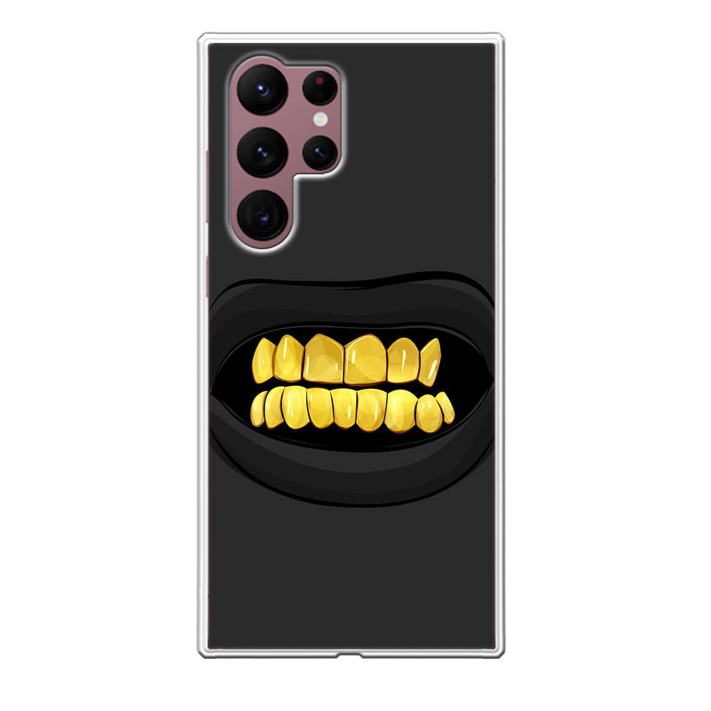 Gold Grillz Galaxy S22 Ultra 5G Case