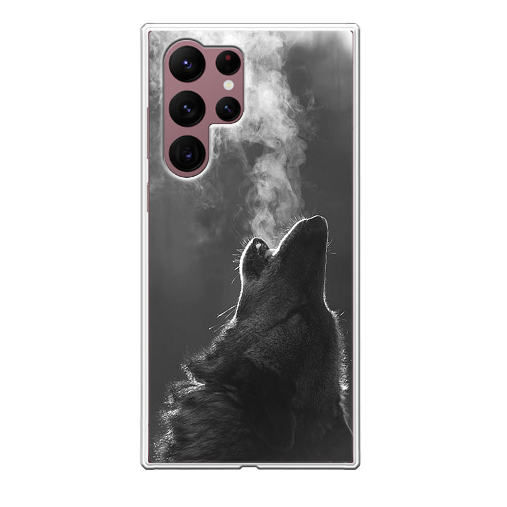 Howling Wolves Black and White Galaxy S22 Ultra 5G Case