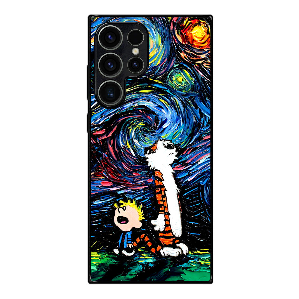 Calvin Art At Starry Night Samsung Galaxy S23 Ultra Case – Customilo