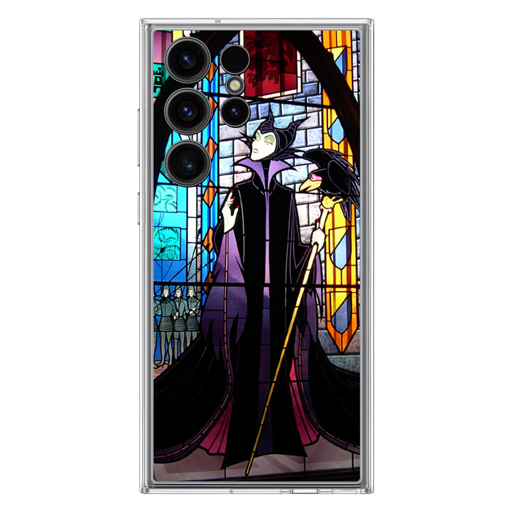 Maleficent Sleeping Beauty Glass Art Samsung Galaxy S23 Ultra Case