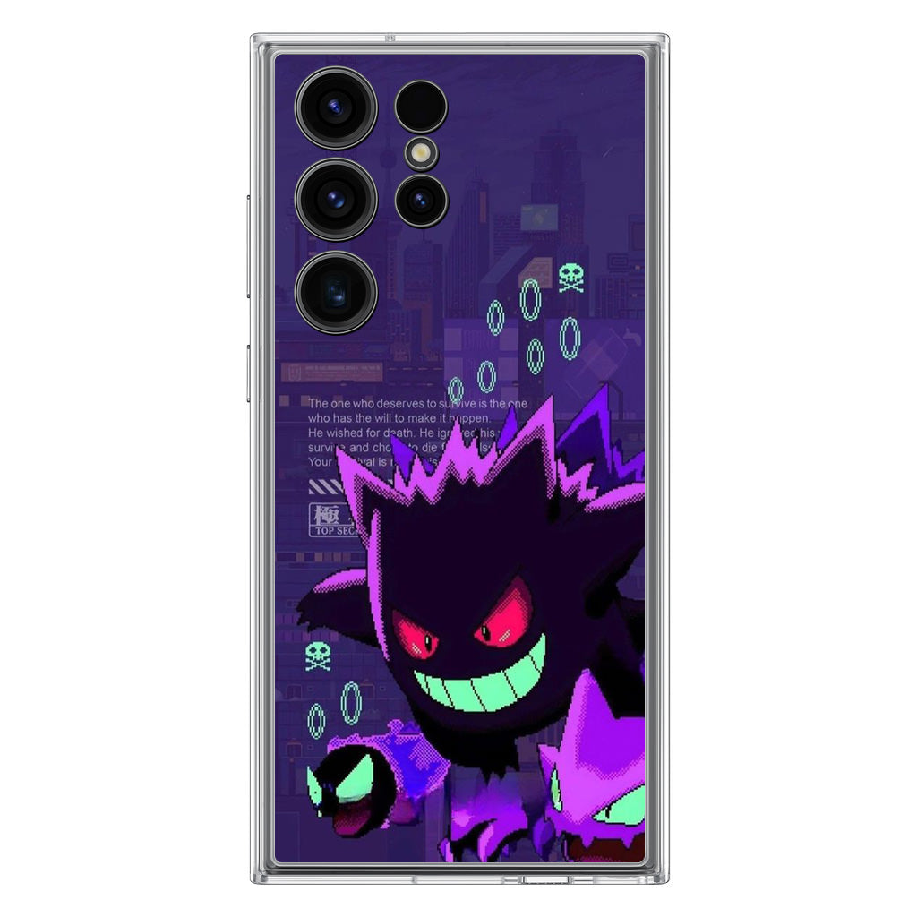 Gengar Pixel Art Samsung Galaxy S23 Ultra Case