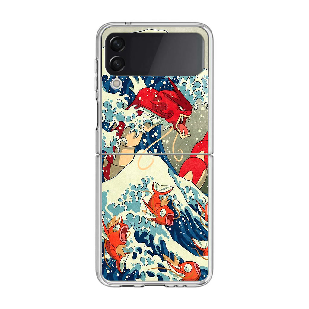 The Great Wave Of Gyarados Samsung Galaxy Z Flip 4 Case