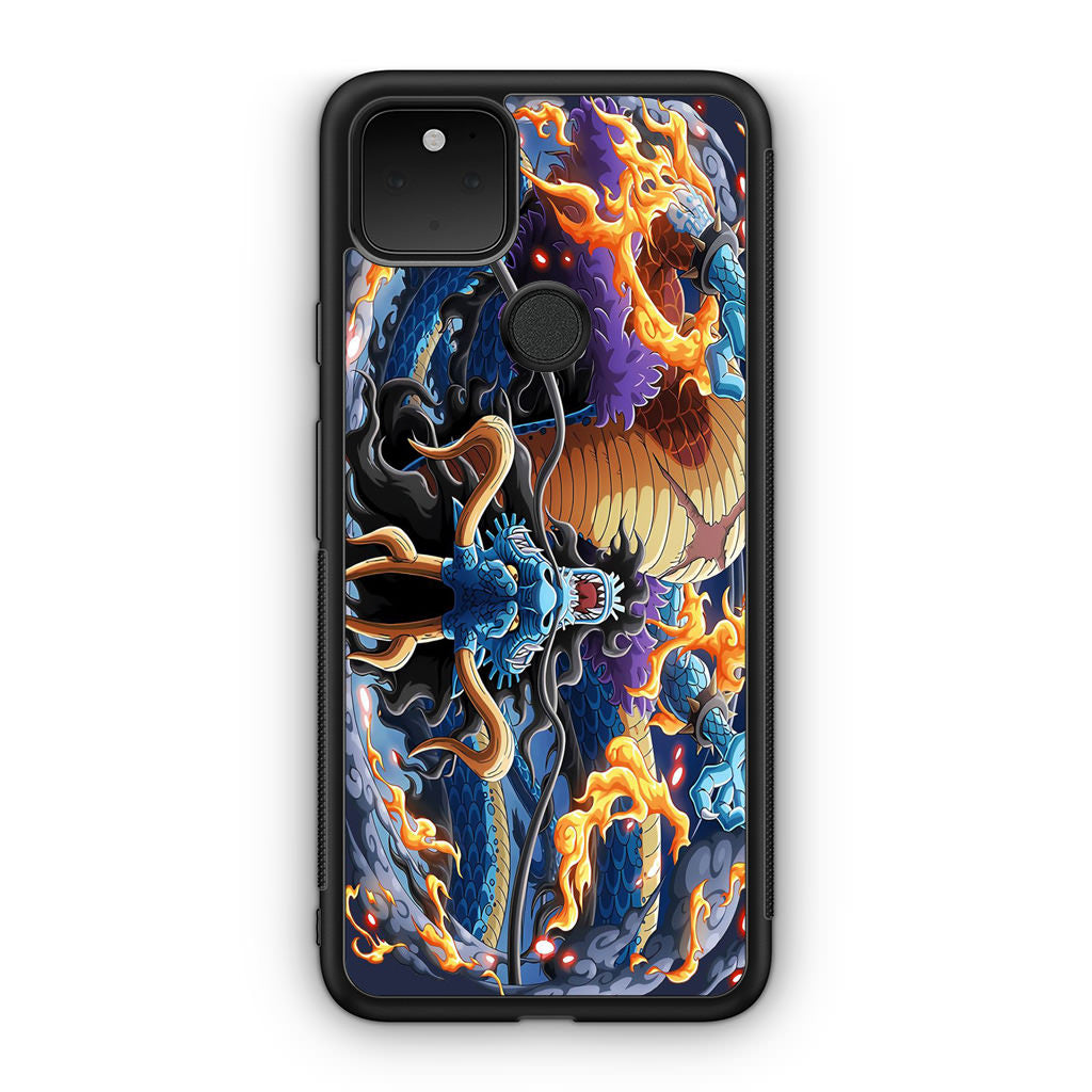 Luffy gear 5 vs Kaido iPhone Case by Mo2o