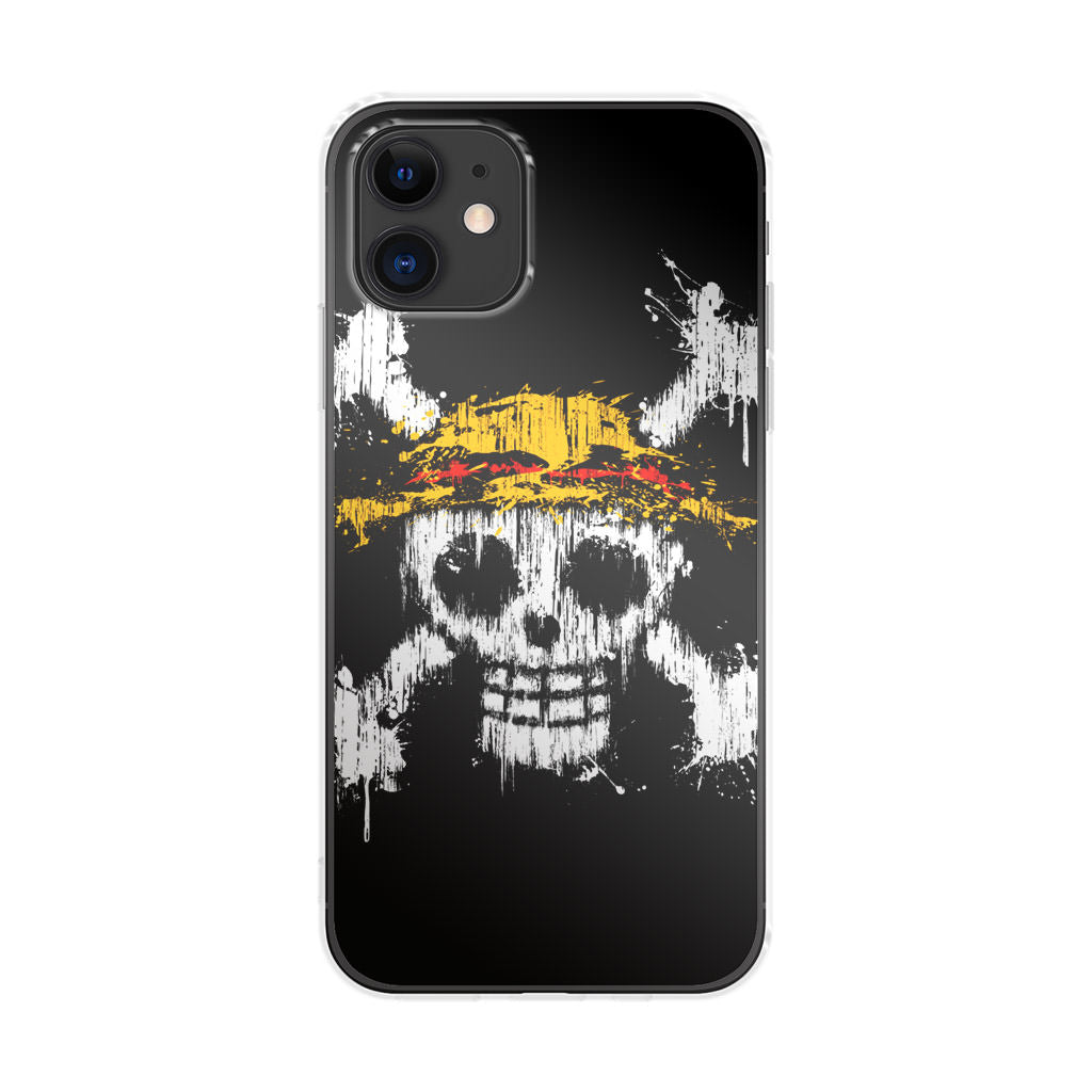 Straw Hat Pirate Logo Paint iPhone 12 mini Case