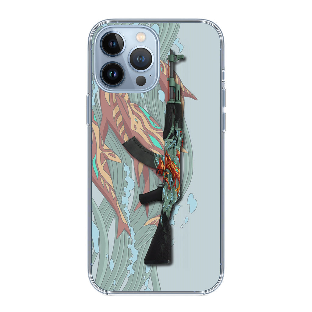 AK-47 Aquamarine Revenge iPhone 13 Pro / 13 Pro Max Case