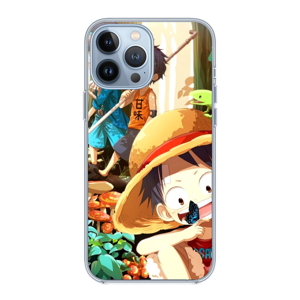 One Piece Little Sabo Ace Luffy Cute iPhone 13 Pro / 13 Pro Max Case