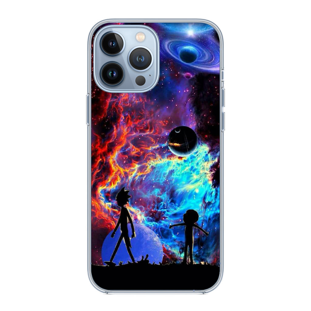 Rick And Morty Flat Galaxy iPhone 13 Pro / 13 Pro Max Case