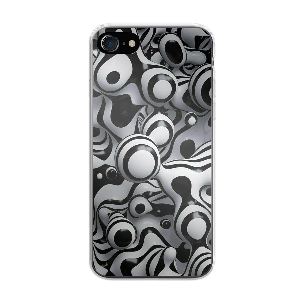 Abstract Art Black White iPhone SE 3rd Gen 2022 Case