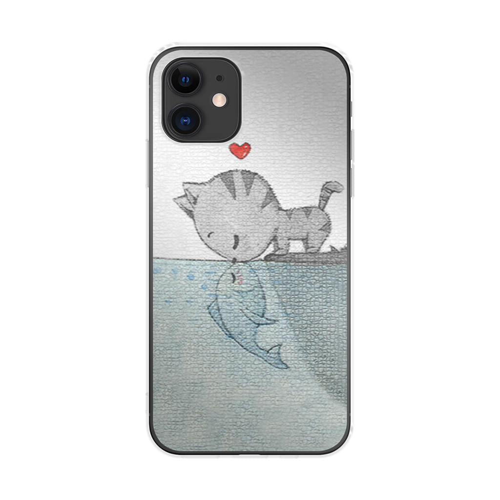 Cat Fish Kisses iPhone 12 Case