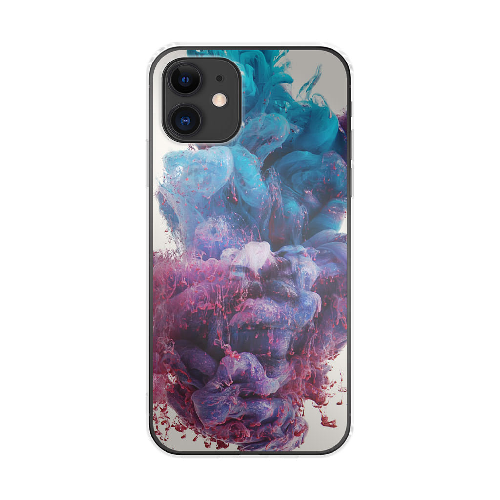 Colorful Dust Art on White iPhone 12 Case
