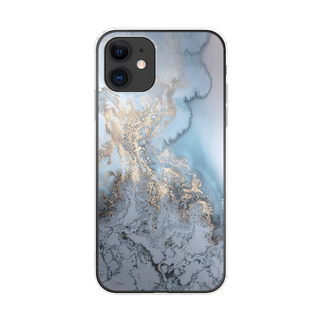Golden Azure Marble iPhone 12 Case