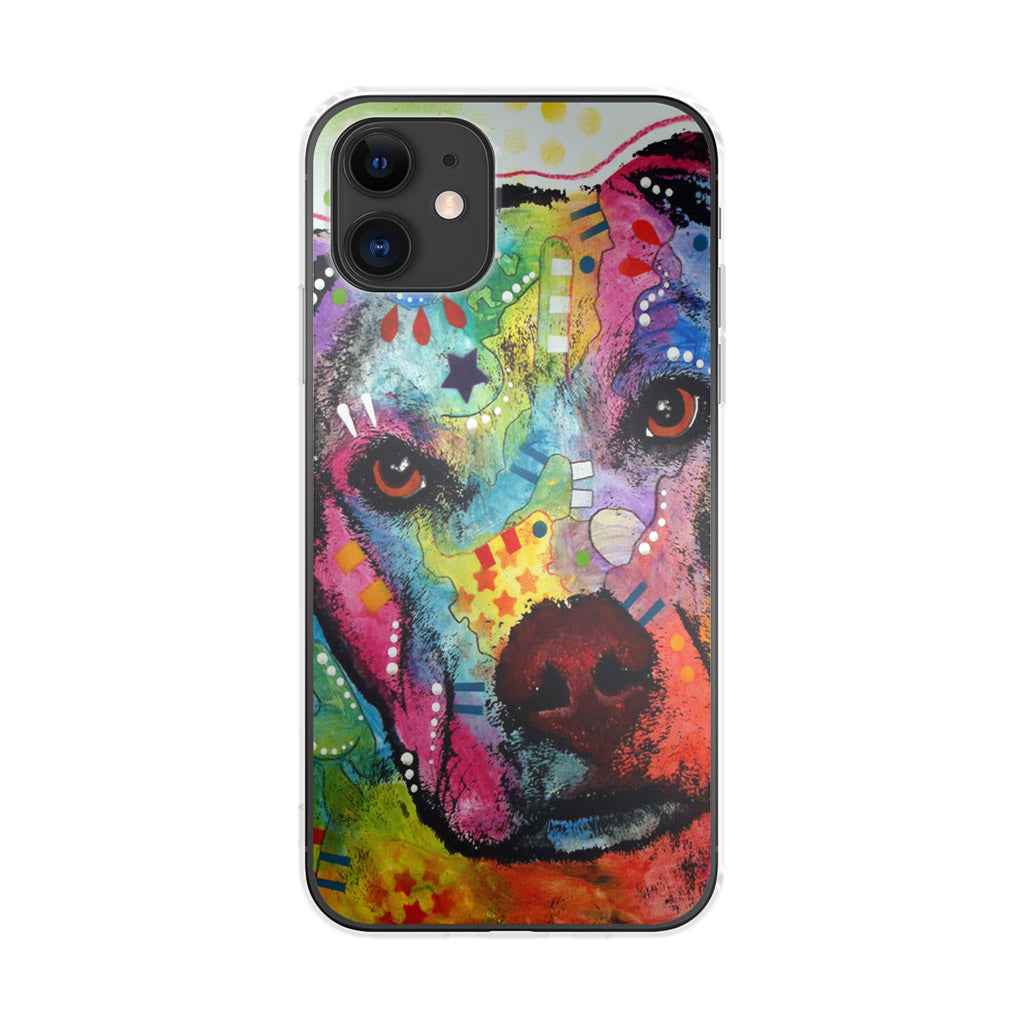 Pitbull Love Painting iPhone 12 Case