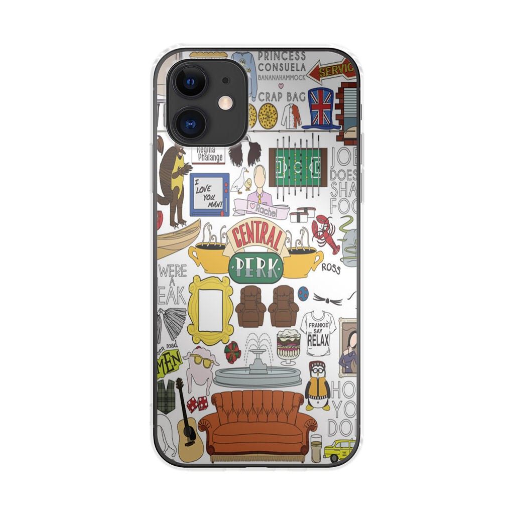 Friends TV Show Central Perk Sticker iPhone 12 Case