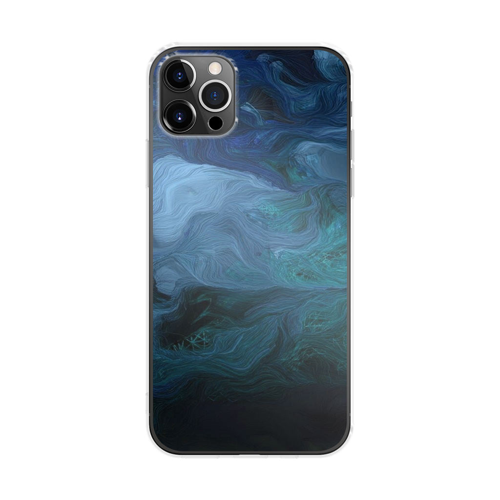 Blue Abstract Art iPhone 12 Pro Case