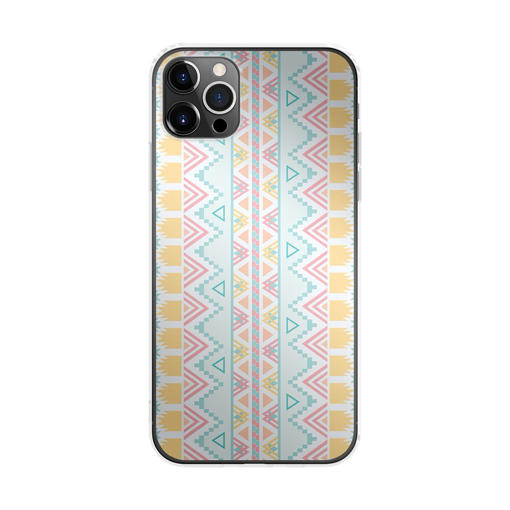 Peach Aztec Pattern iPhone 12 Pro Case