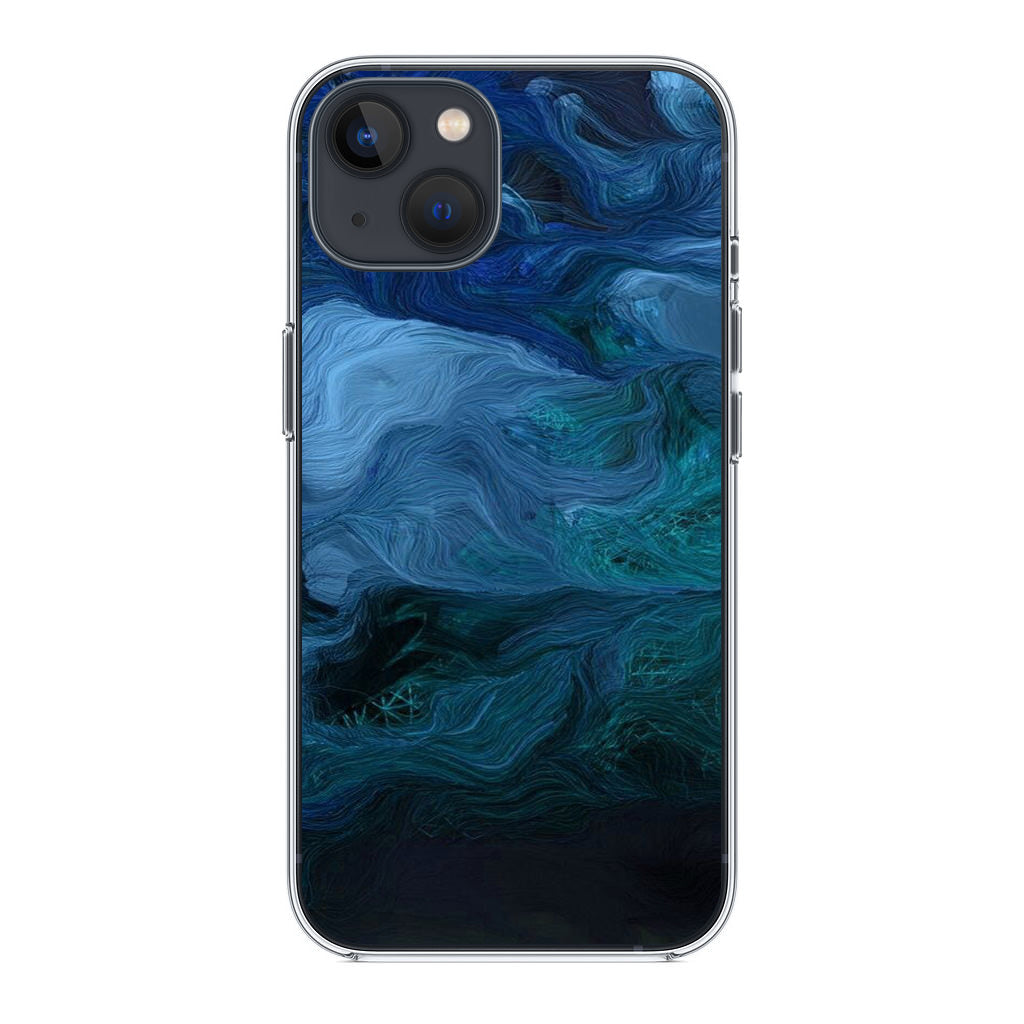 Blue Abstract Art iPhone 14 / 14 Plus Case