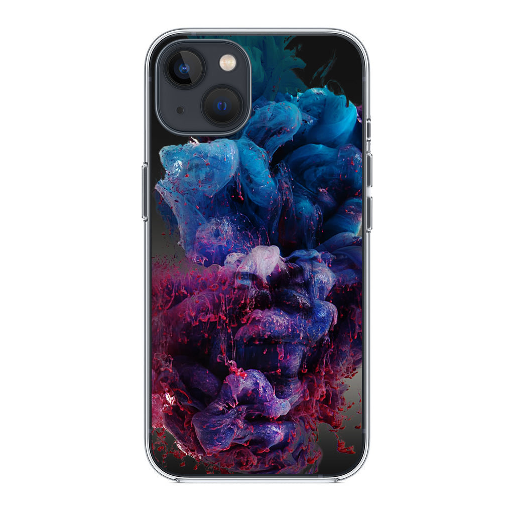 Colorful Dust Art on Black iPhone 14 / 14 Plus Case