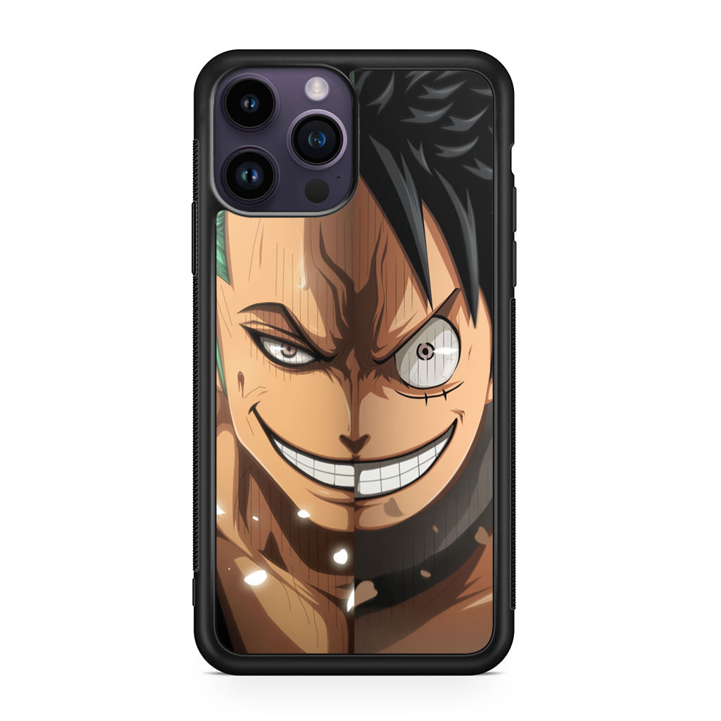 Luffy And Zoro Half Smile iPhone 14 Pro / 14 Pro Max Case – Customilo