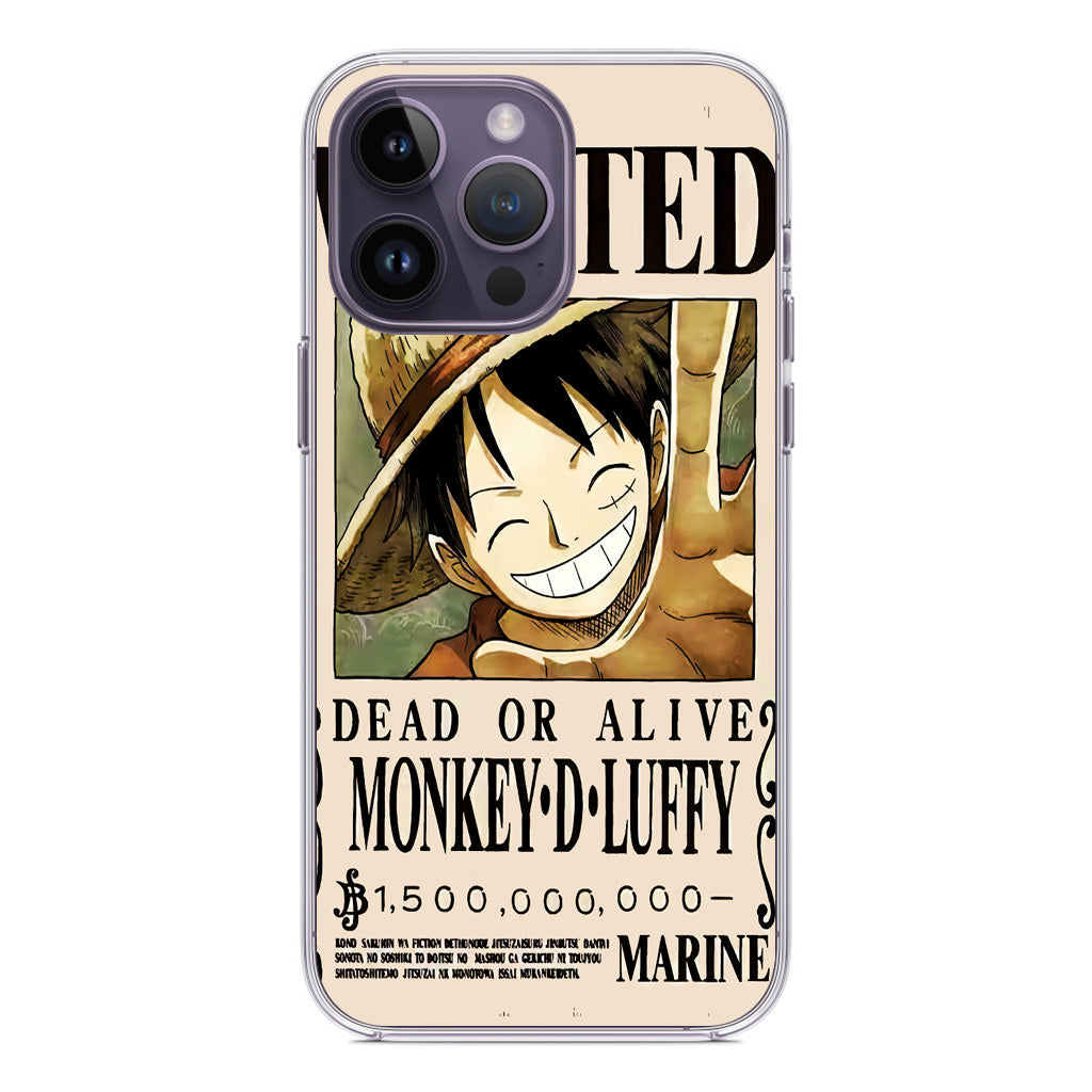 Monkey D Luffy Bounty iPhone 14 Pro / 14 Pro Max Case