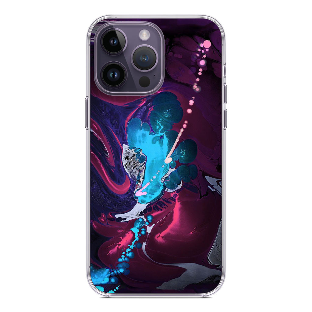 Abstract Purple Blue Art iPhone 14 Pro / 14 Pro Max Case