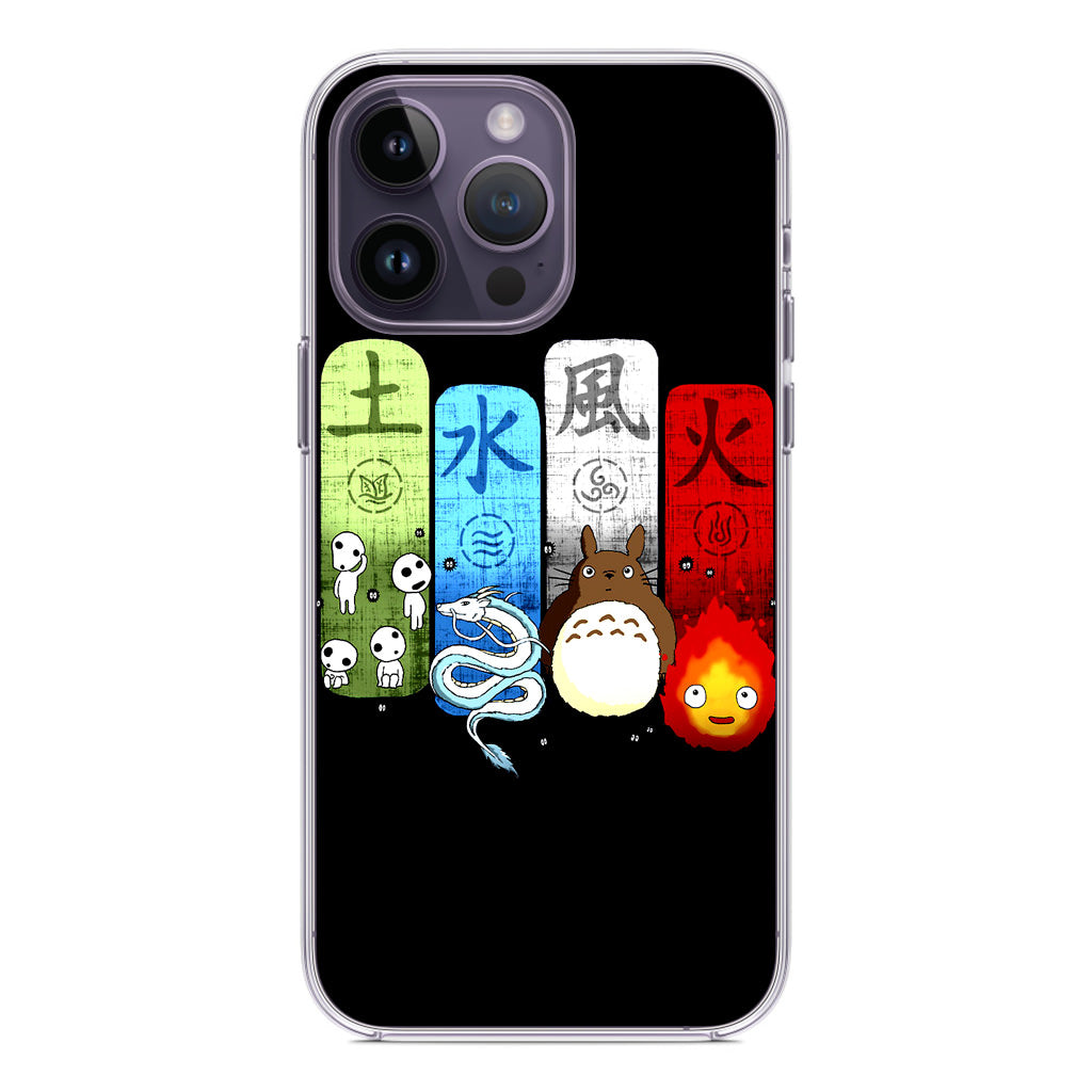 Ghibli Elemental Charms iPhone 14 Pro / 14 Pro Max Case