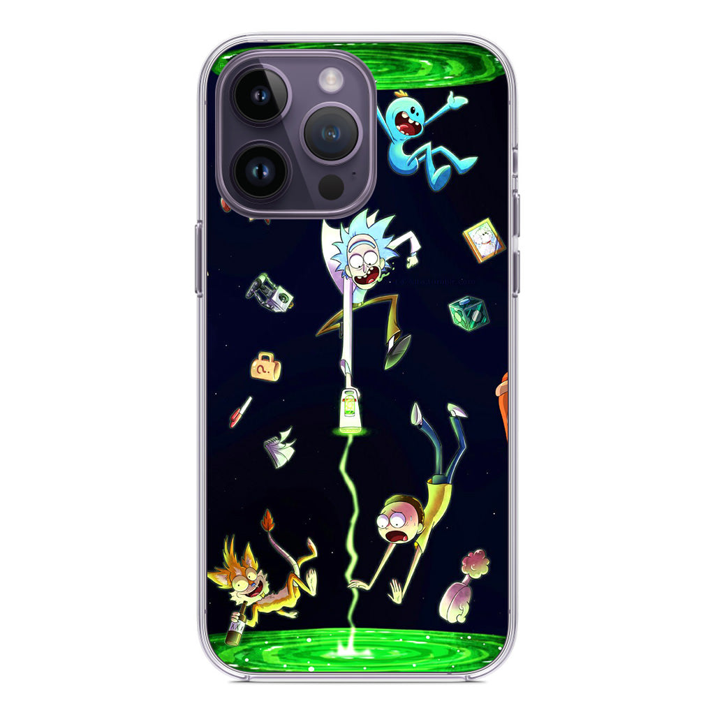Rick And Morty Portal Fall iPhone 14 Pro / 14 Pro Max Case