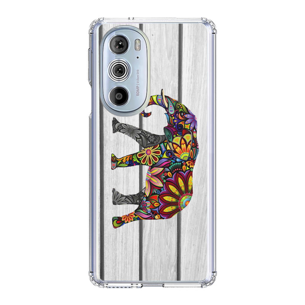 Colorful Elephant Flower Motorola Edge Plus 2022 Case
