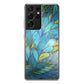 Colorful Art in Blue Galaxy S21 Ultra Case